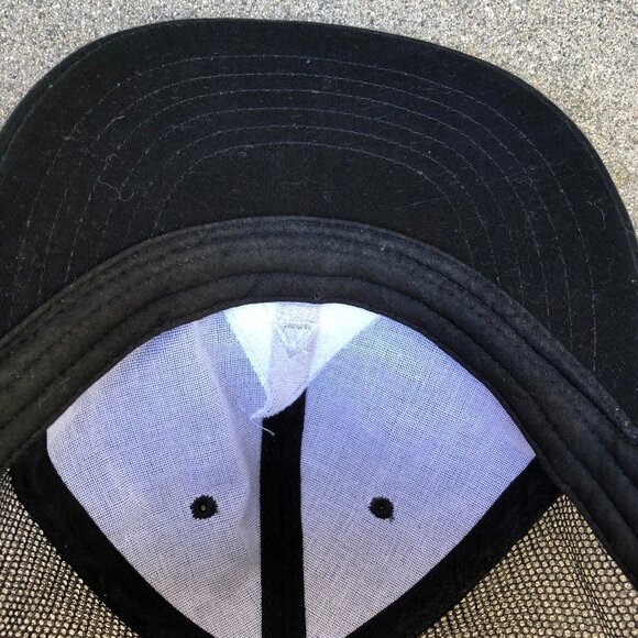 APOLLO USA Letter A Trucker Hat Men's Snapback Adjustable Cap Black - Picture 2 of 6